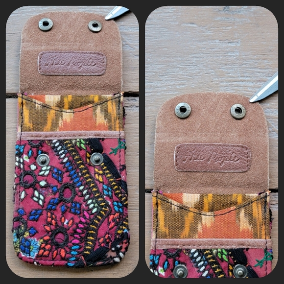 🌎👽 Free People Boho Embroidered Repurposed vtg banjara hippie Wallet card case - Picture 3 of 16